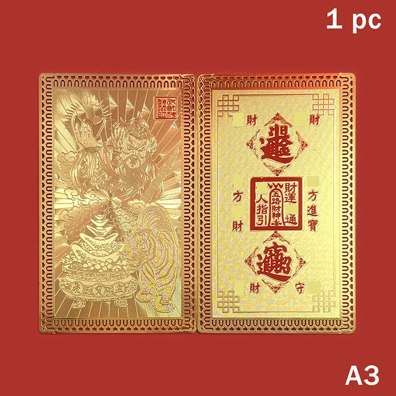 Chung Kwei Fengshui Night Protector Card Metal Amulet Lucky Charms for Home And Office Spot Protection Oasis Select A3