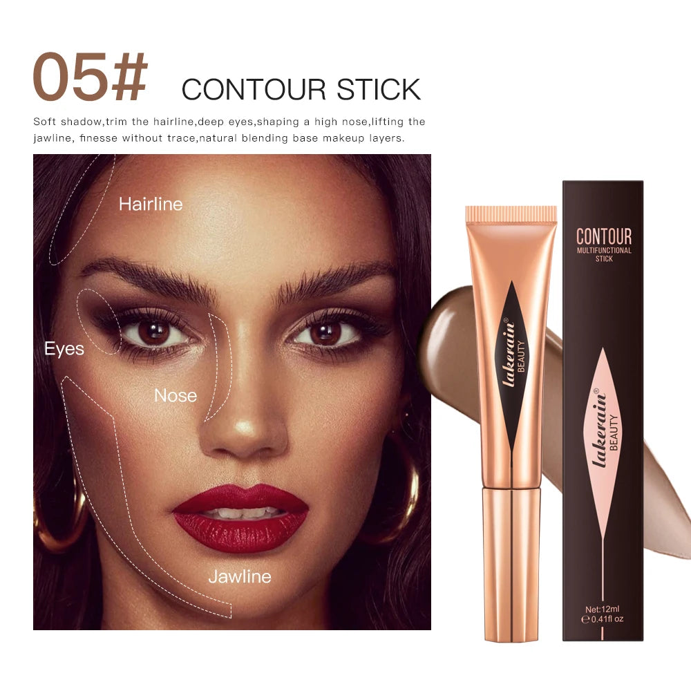 Multi-use Stick Bronzer Blusher Beauty Highlighter Blush Liquid Face Bronzer Natural Contouring Wand Stick Applicator Makeup Oasis Select 5 Contour