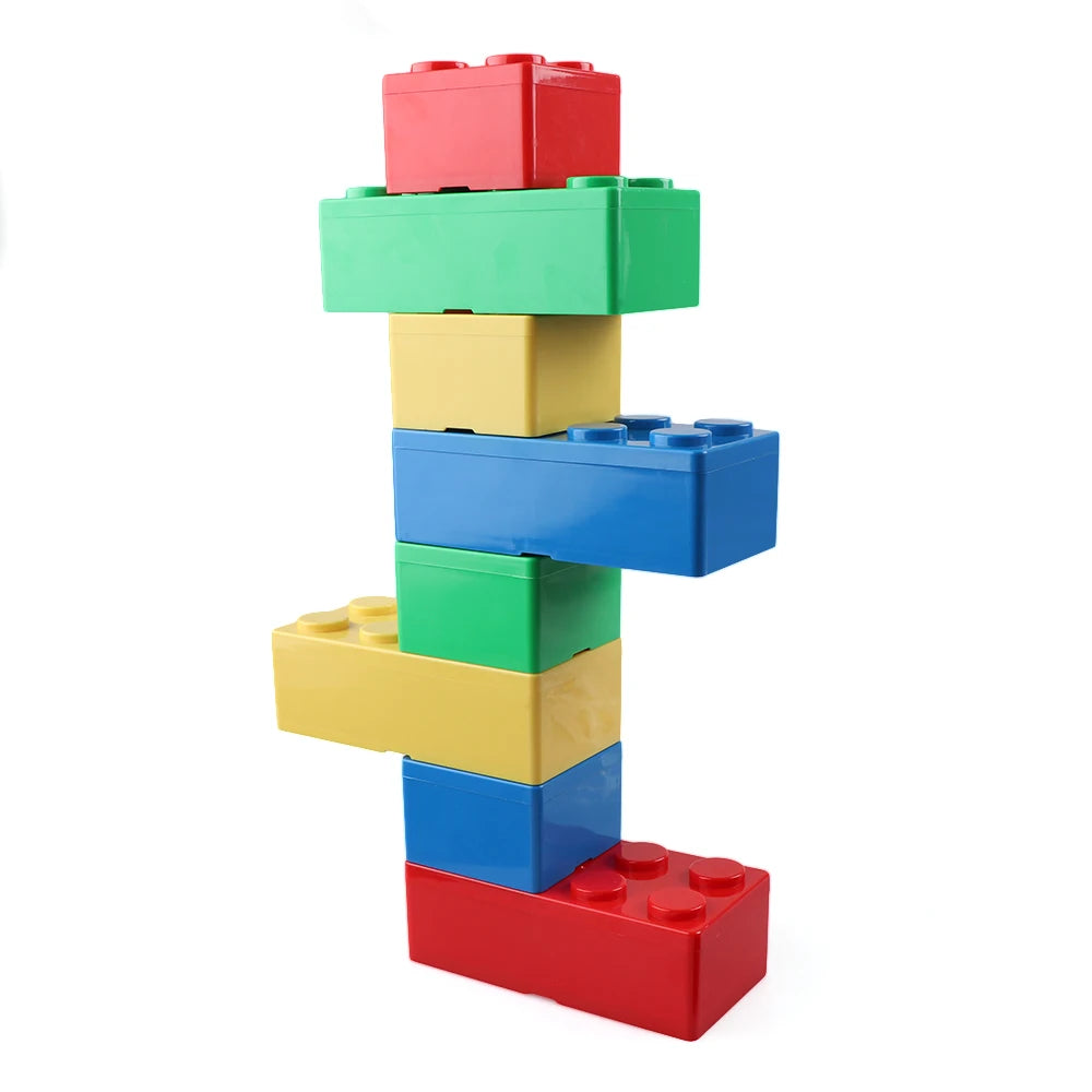 New Creative Storage Box Building Block Shapes Plastic Saving Space Box Superimposed Desktop Handy Office Supplies Oasis Select