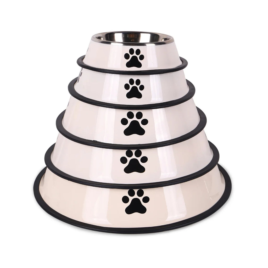 Stainless steel pet bowl cat bowl dog food bowl multiple specifications anti-fall food bowl large capacity feeding pet supplies Oasis Select