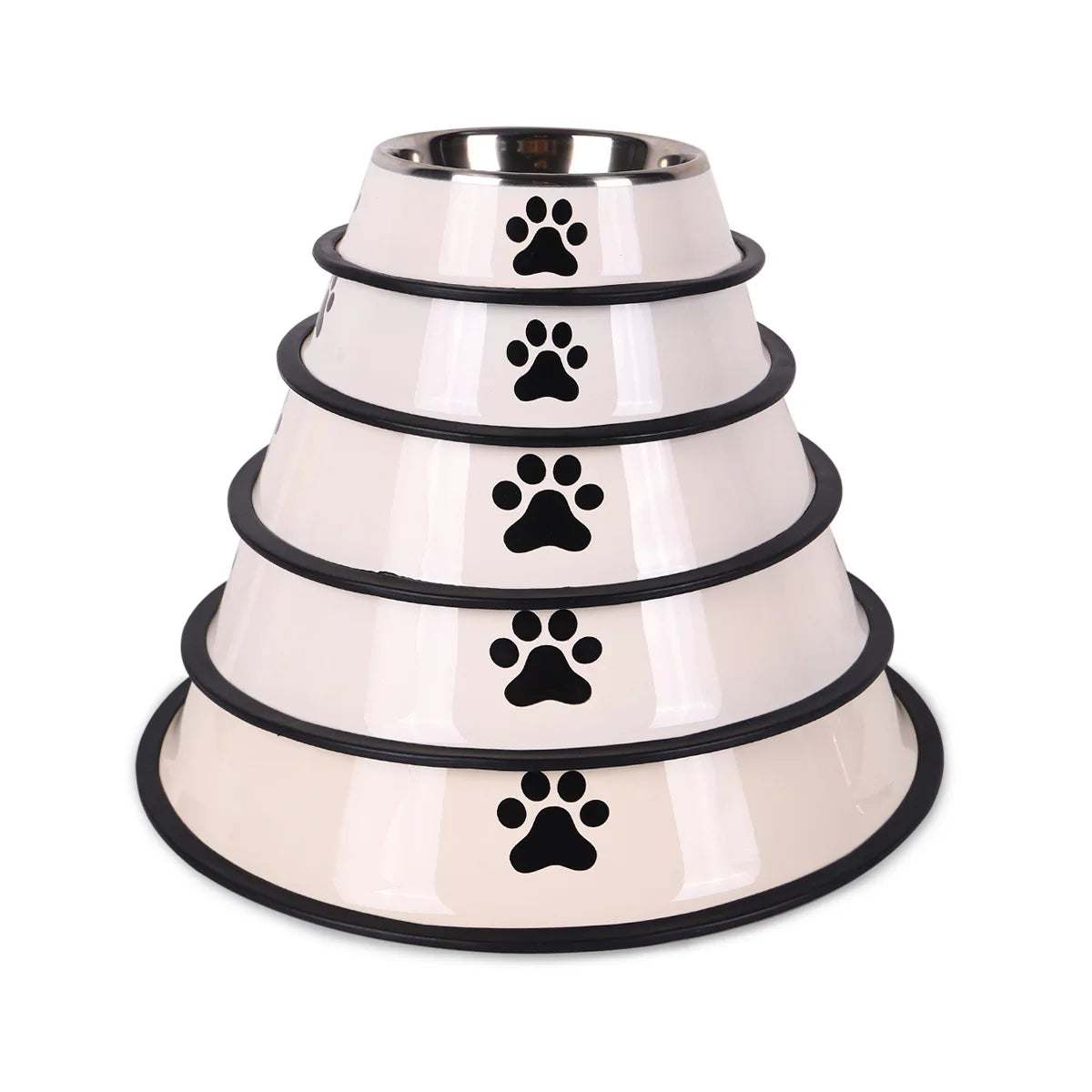 Stainless steel pet bowl cat bowl dog food bowl multiple specifications anti-fall food bowl large capacity feeding pet supplies Oasis Select