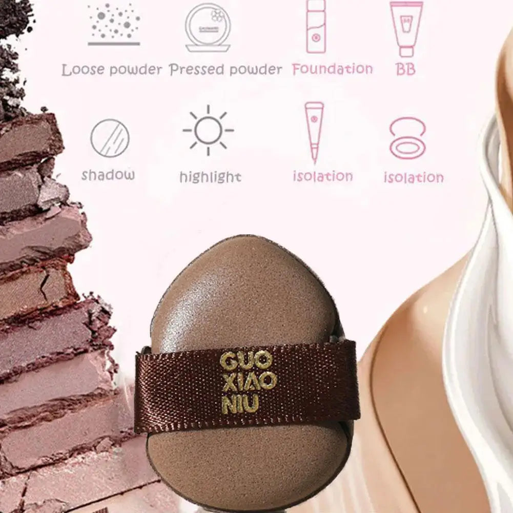 6 Piece/Pack Mini Finger Powder Puff Makeup Powder Puff Loose Super Soft Makeup Blender Puff Air Cushion Foundation Sponge Tool Oasis Select
