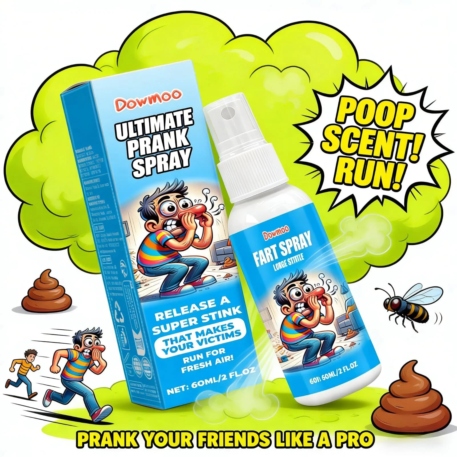 Fart Spray Prank Stink Bomb Gag Gift Funny Novelty Toy Friends Party Halloween April Fools Day Joke Supplies Smelly Spray Oasis Select