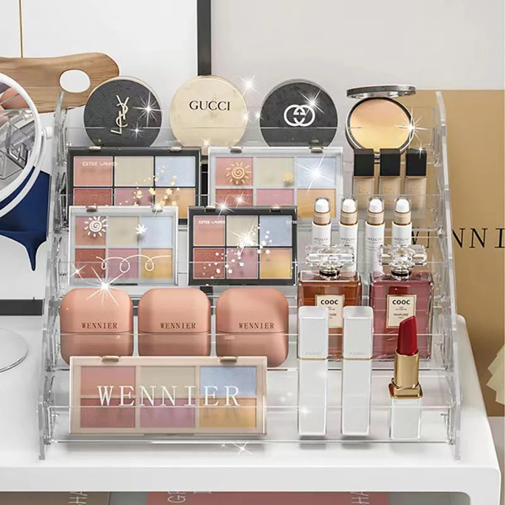 Transparent Storage Box Makeup Organizer Cosmetic Display Case Jewelry Organizer Desktop Holder Clear Makeup Organizer Oasis Select