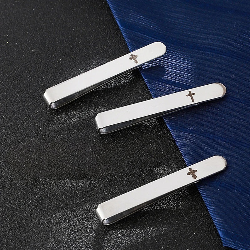 1pc Fashion Cross Classic Tie Clips Metal Necktie Pin For Men Formal Wedding Ceremony Male Women Ties Suit Accessories Oasis Select