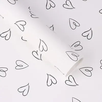 Waterproof Heart Pattern Bouquet Wrapping Paper Decorative Flower Packaging Material Gift Wrapping Paper Floral Craft Supply Oasis Select 20 sheets white