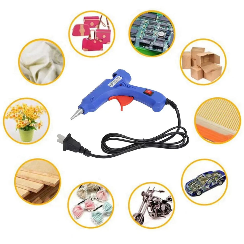 20W Mini Hot Melt Glue Gun EU Electric DIY Industrial Household Repair Tool with Thermo Heat Temperature Oasis Select