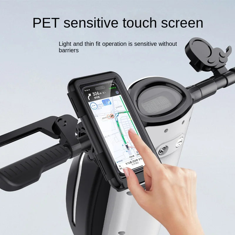 Motorcycle Phone Holder Support Moto Bicycle Waterproof Case Handlebar Stand Case Mount Waterproof Scooter Motorbike Phone Bag Oasis Select