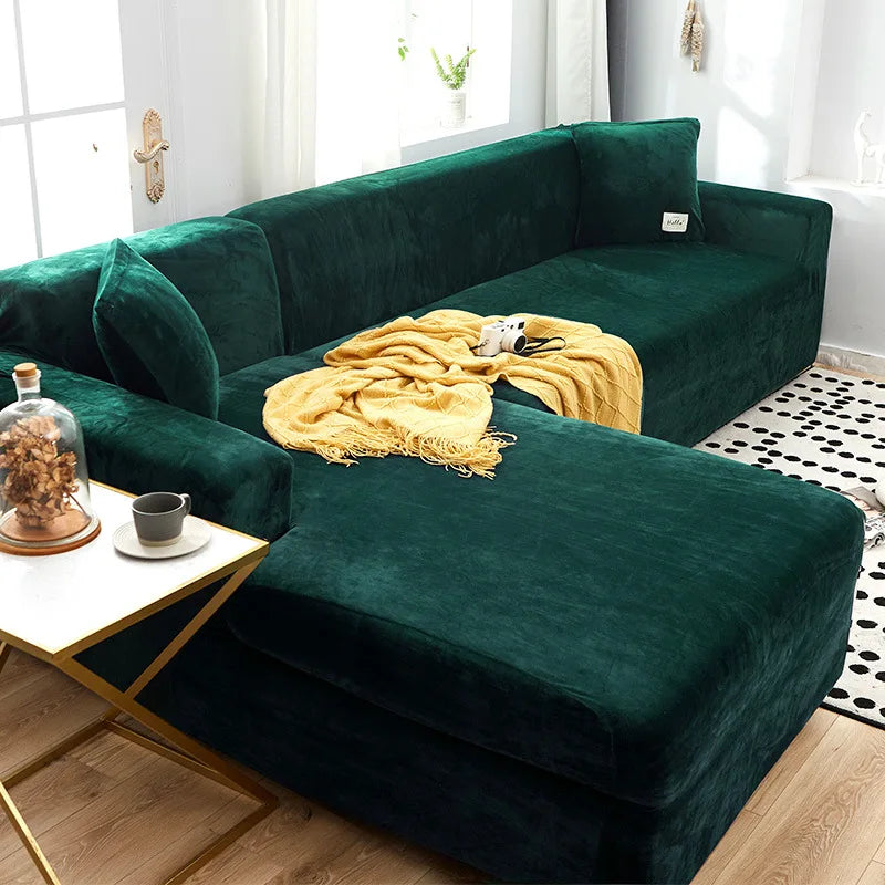 Light Luxury Simple and Modern Sofa Cover Full Coverage Elastic and Anti-slip Universal Nordic Style Sofa Cover Oasis Select Dark Green 3 people 190-230cm