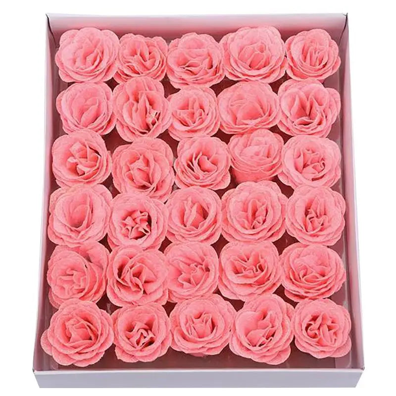 10Pcs Fairy Simulation Crystal Rose DIY Fake Flower Heads Valentine's Day Sparkling Rose Family Atmosphere Decoration Oasis Select
