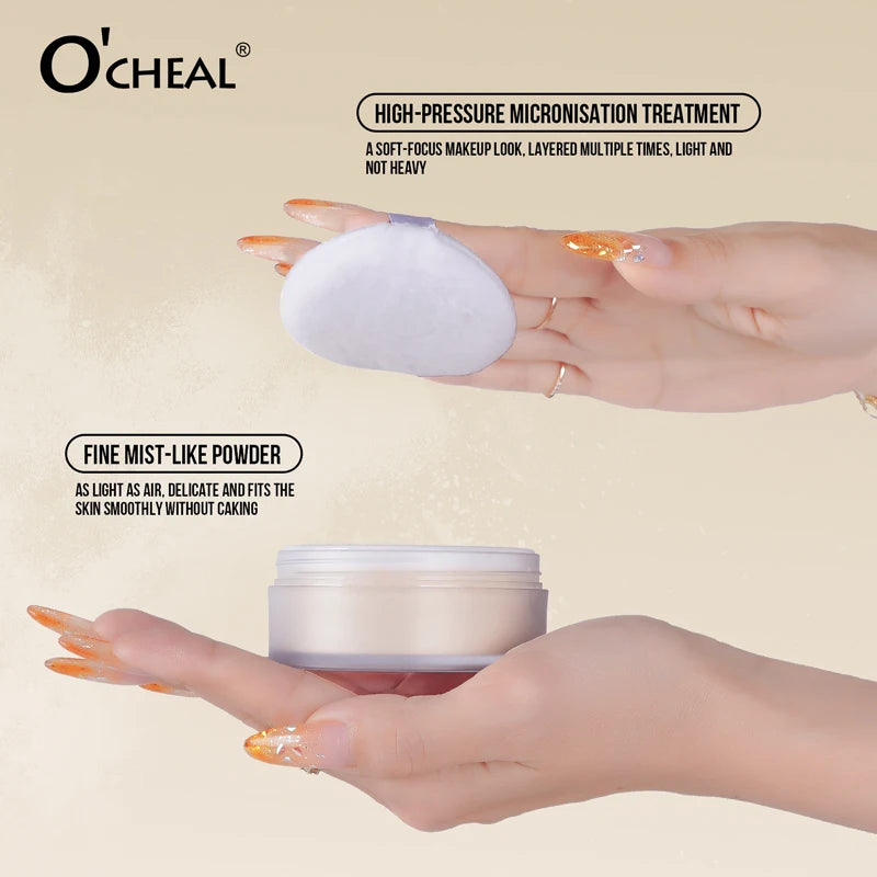 O'CHEAL Loose Setting Powder – Oil Control & Waterproof Matte