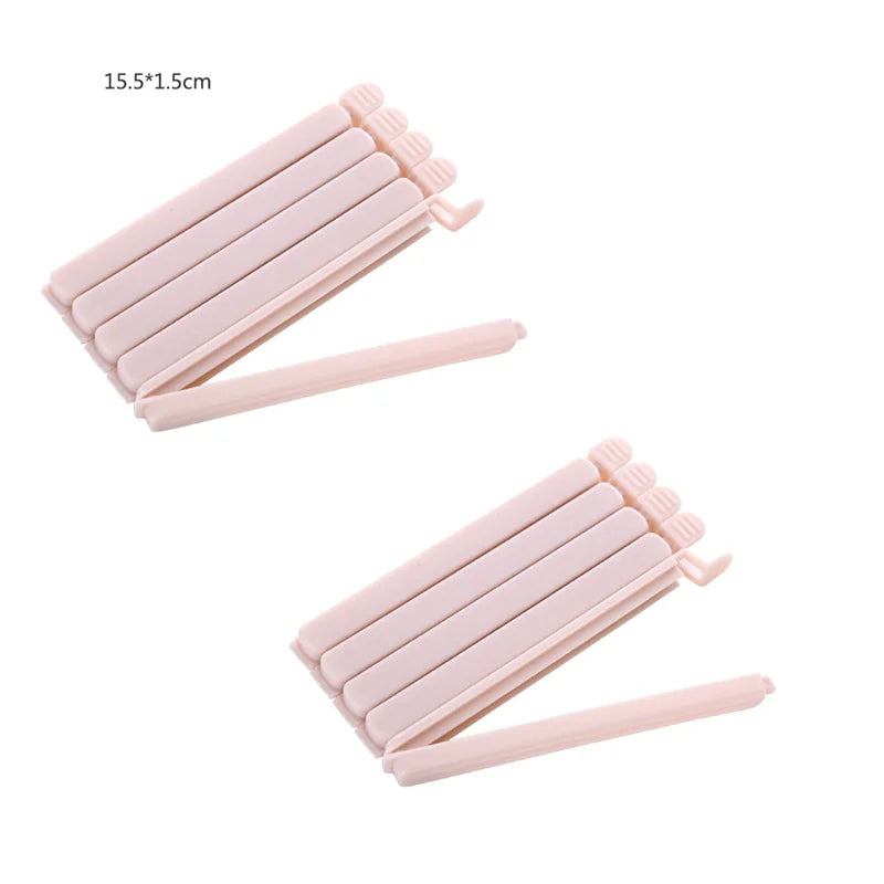5Pcs Food Bag Sealing Clips Plastic Bag Colorful Sealing Clips for Kitchen Snack Coffee Potato Chip Food Storage Bag Oasis Select 15.5cm Pink