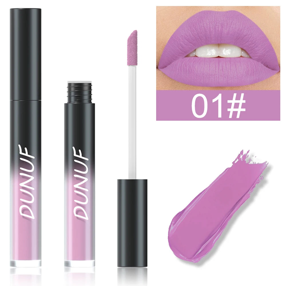 DUNUF 32 Multi-purpose Matte Lip Glaze Long-lasting Moisturizing Non-stick Halloween Lip Gloss Lipstick Oasis Select 01