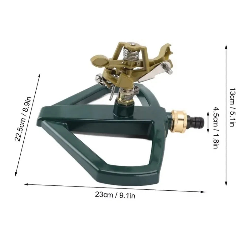 360° Rotation Garden Hose Sprinkler Zinc Alloy Construction Automatic Rotation Irrigation System Sprinkler Oasis Select