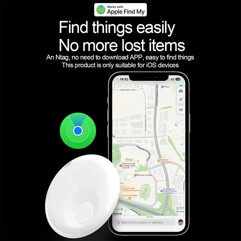 For Apple Find My Mini Bluetooth GPS Tracker Anti Lose Reminder Device Key Finder Pet Dog Kid Bag Wallet Car Locator Smart Tag Oasis Select