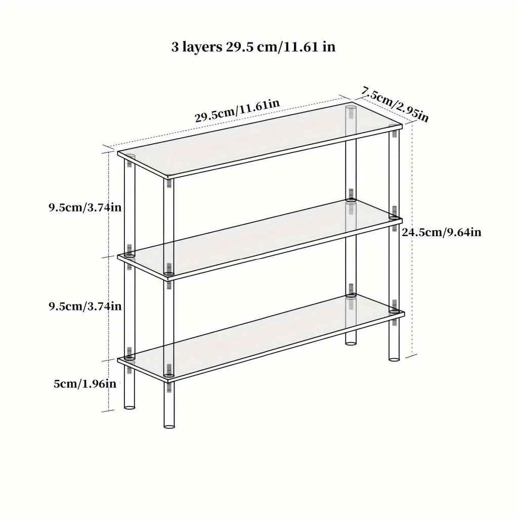 Clear Acrylic Display Stand Riser Rack – Figures, Perfume & Cupcake