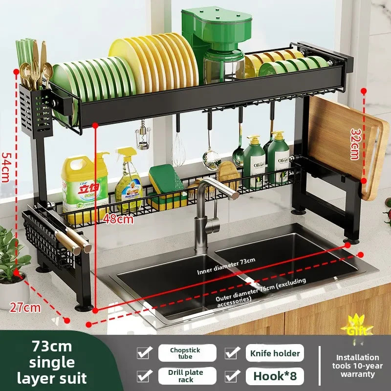Multifunctional Kitchen Sink Shelf Dish Rack Drain Rack Countertop Dish Rack Drain Sink Rack Oasis Select