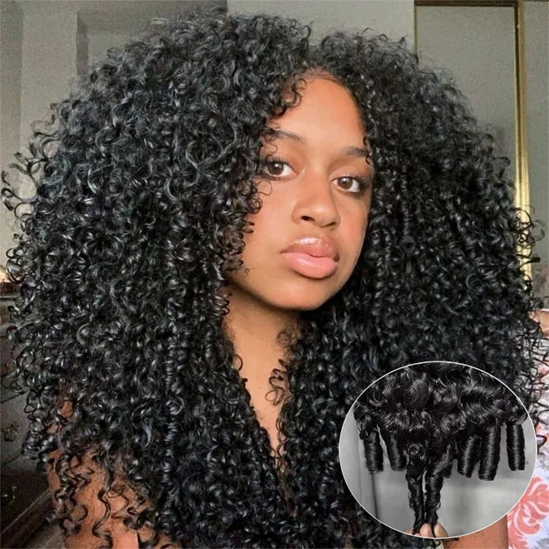 300 Density Burmese Curly Human Hair Wigs For Women 4C Afro Kinky Culry 3 IN 1 Half Wigs Human Hair Wigs 100% Human Hair On Sale Oasis Select 250% 22inches United States|Burmese Curly Wig