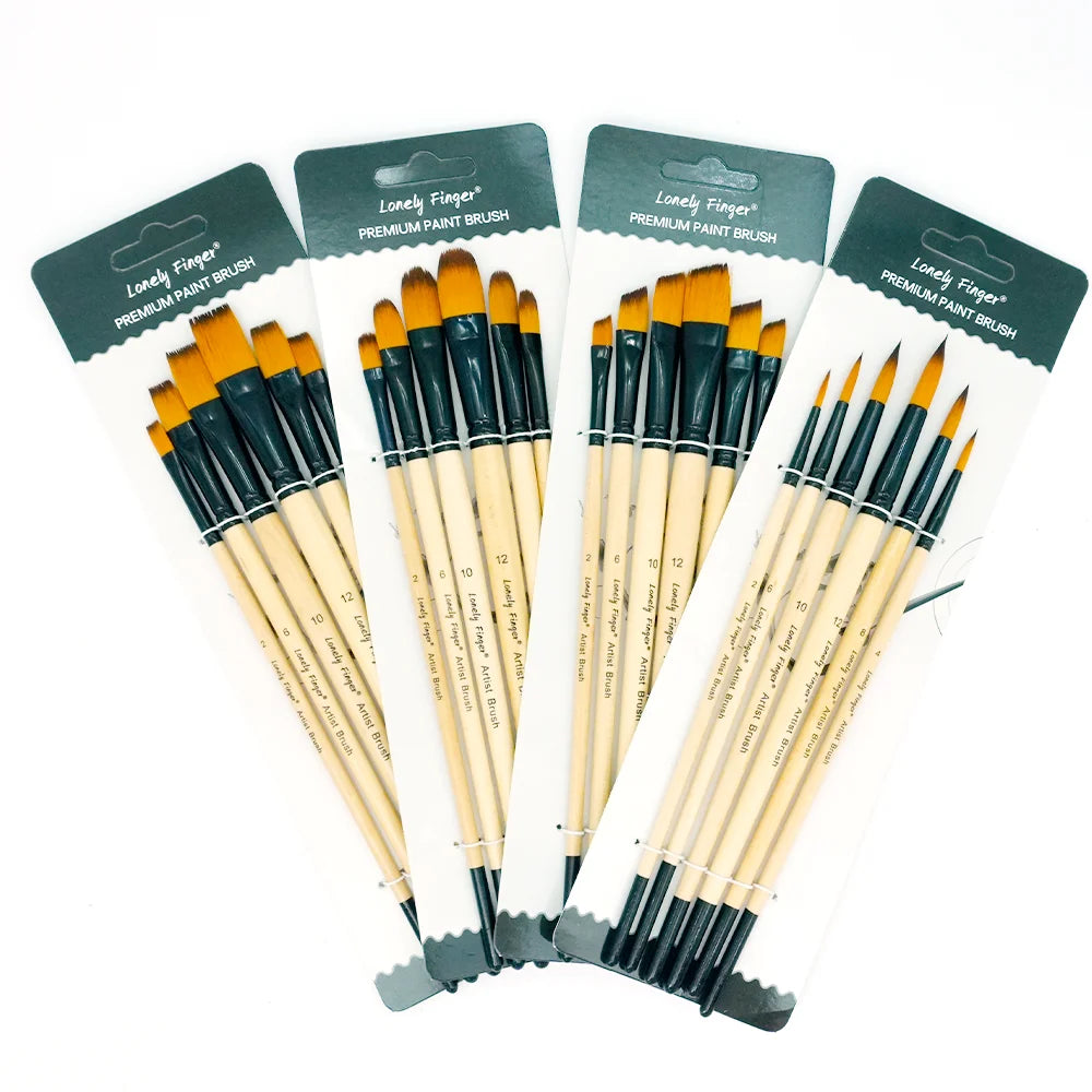 6/24pcs Paint Brushes Set for Acrylic Painting, Watercolor Acrylic Paint Brush, Artist Paintbrushes for Body Face Rock Canvas, Oasis Select