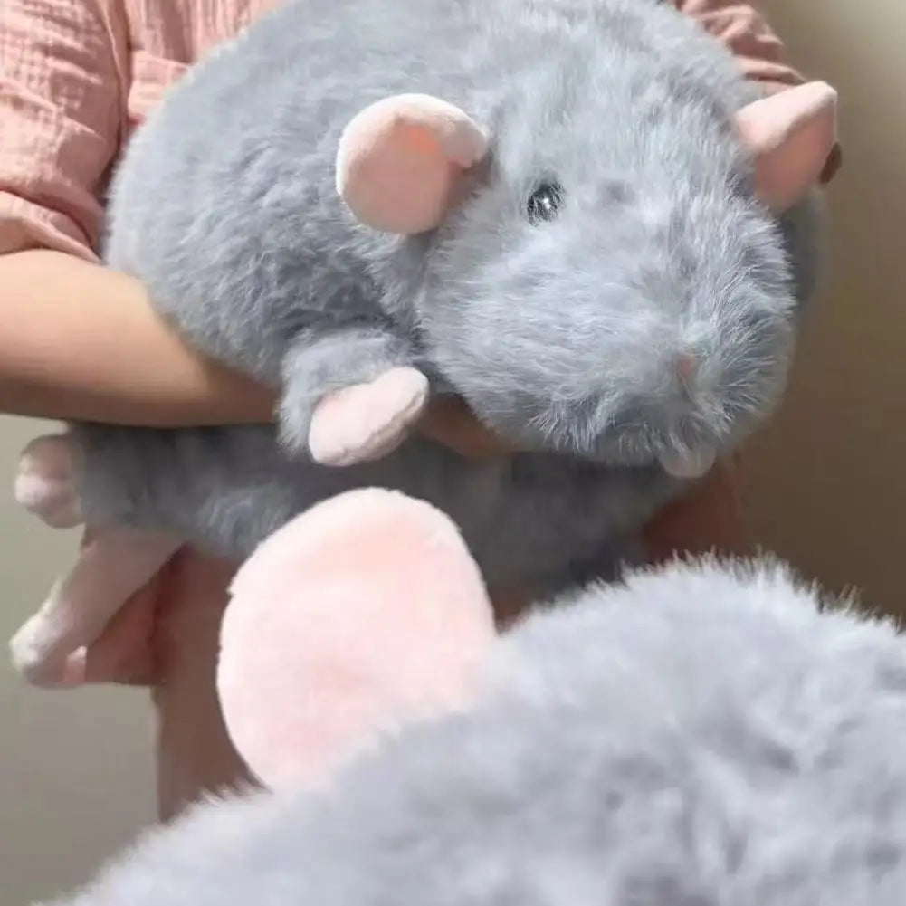 Cute Plush Toy Cartoon Mouse Doll Soft Oversized Flower Branch Rat Animal Sofa Throw Pillow Cushion Birthday Gift Decor Oasis Select B