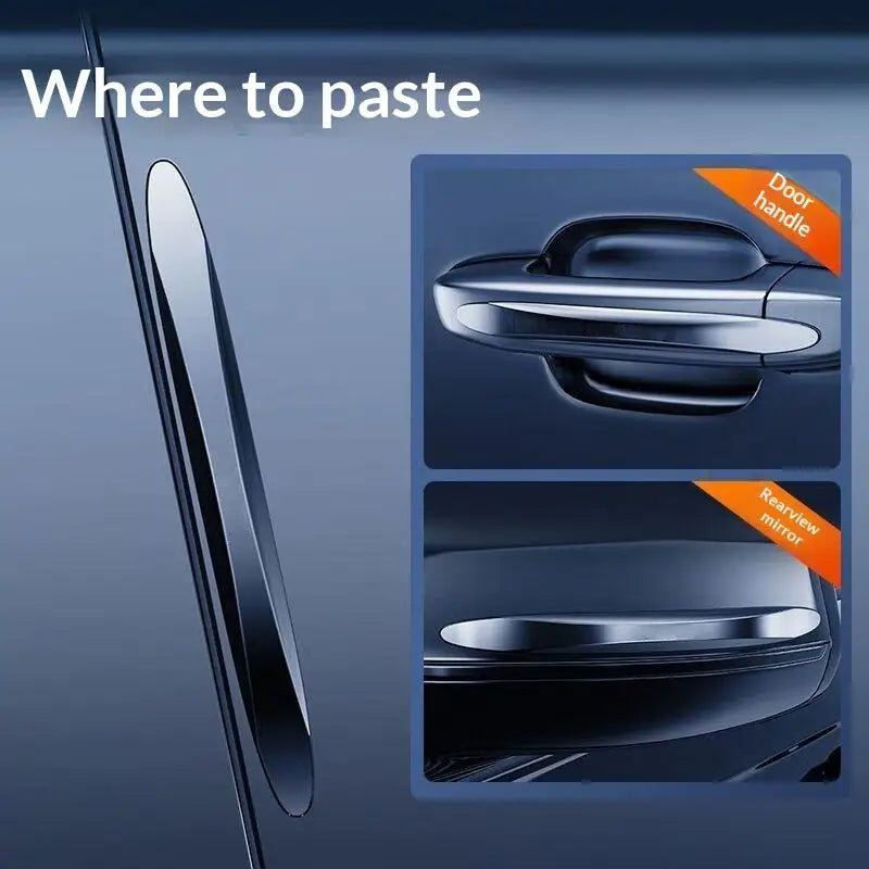 2/4Pcs Car Door Anti-collision Strip Mirror Door Border Collision Scraping Corner Guard Silicone Protective Anti-Sticker Oasis Select