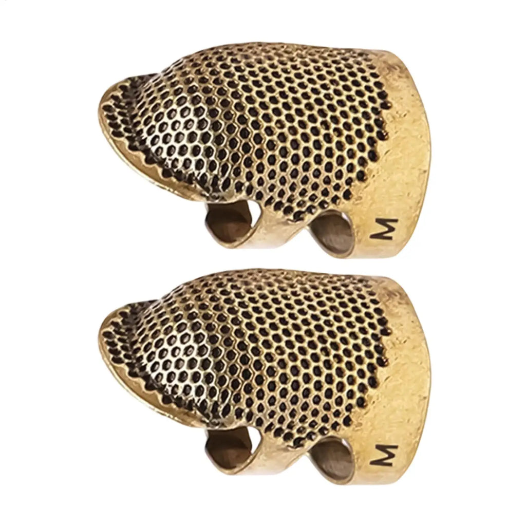 2Pcs Adjustable Sewing Thimble Retro Sewing Finger Protection Cover Needle Thimble Ring Handmade DIY Craft Embroidery Sewing Oasis Select