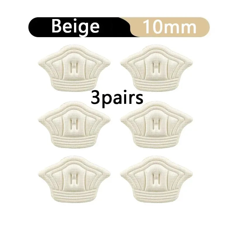 3/5pairs insoles patch heel pads for sport shoes back sticker adjustable size antiwear feet pad cushion insert insole Oasis Select Beige-10mm-3pairs