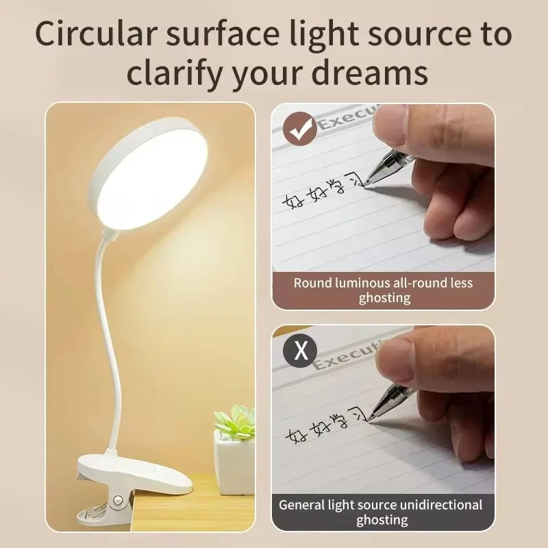 Folding Mini Flashlight Rechargeable Led Table Lamp Night Light Study Stand Read Lamp Touch 3 Modes Dimming Eye Protection Light Oasis Select