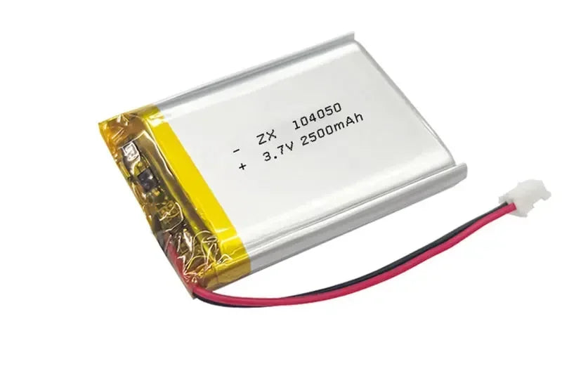 Rechargeable 104050 3.7V Large Capacity 2500mAh Li-Po Battery Lithium Polymer Lipo Cells for GPS MP3 4 5 Driving Recorder Camera Oasis Select