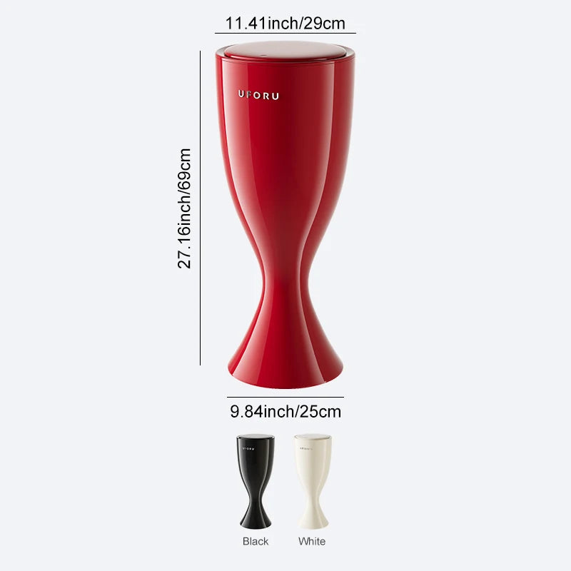 Tall trash can. No-bend design. A large-capacity household trash can with a stylish look that complements your home decor. Oasis Select