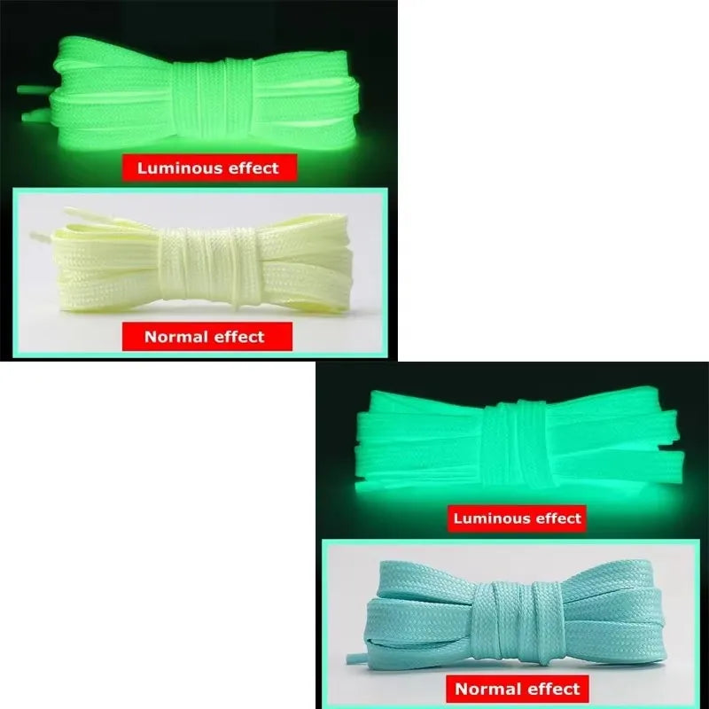 1/2pcs Luminous Shoe Laces Bold High Quality Fluorescent Shoelaces Glow In The Dark Night Round Shoelace Sneaker Laces Shoes Oasis Select 2pcs mix