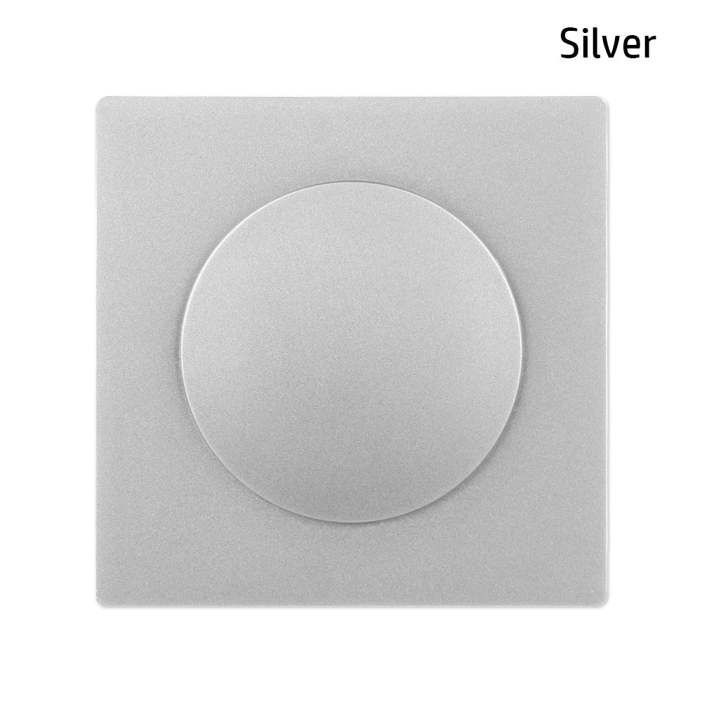 86Type ABS Wall Wire Hole Cover Air-conditioning Dust Pipe Plug Reserved Drill Hole Panel Decor Office Desk Hole Cap Hardware Oasis Select silver-inner 5CM