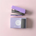 Compact Metal Mini Stapler Set Includes 500 Staples for Paper Binding School Office Supplies Cute Portable Stationery Kit Oasis Select purple