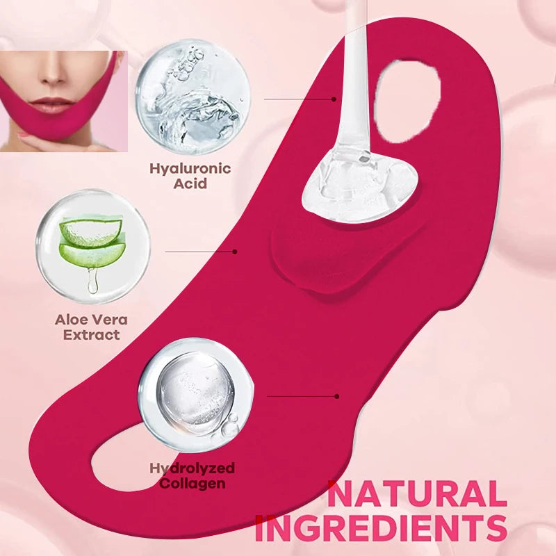 YURHERSU V-Pull Facial Mask – Firm, Lift & Glow | 3-Pack Facial Sheet Mask Oasis Select