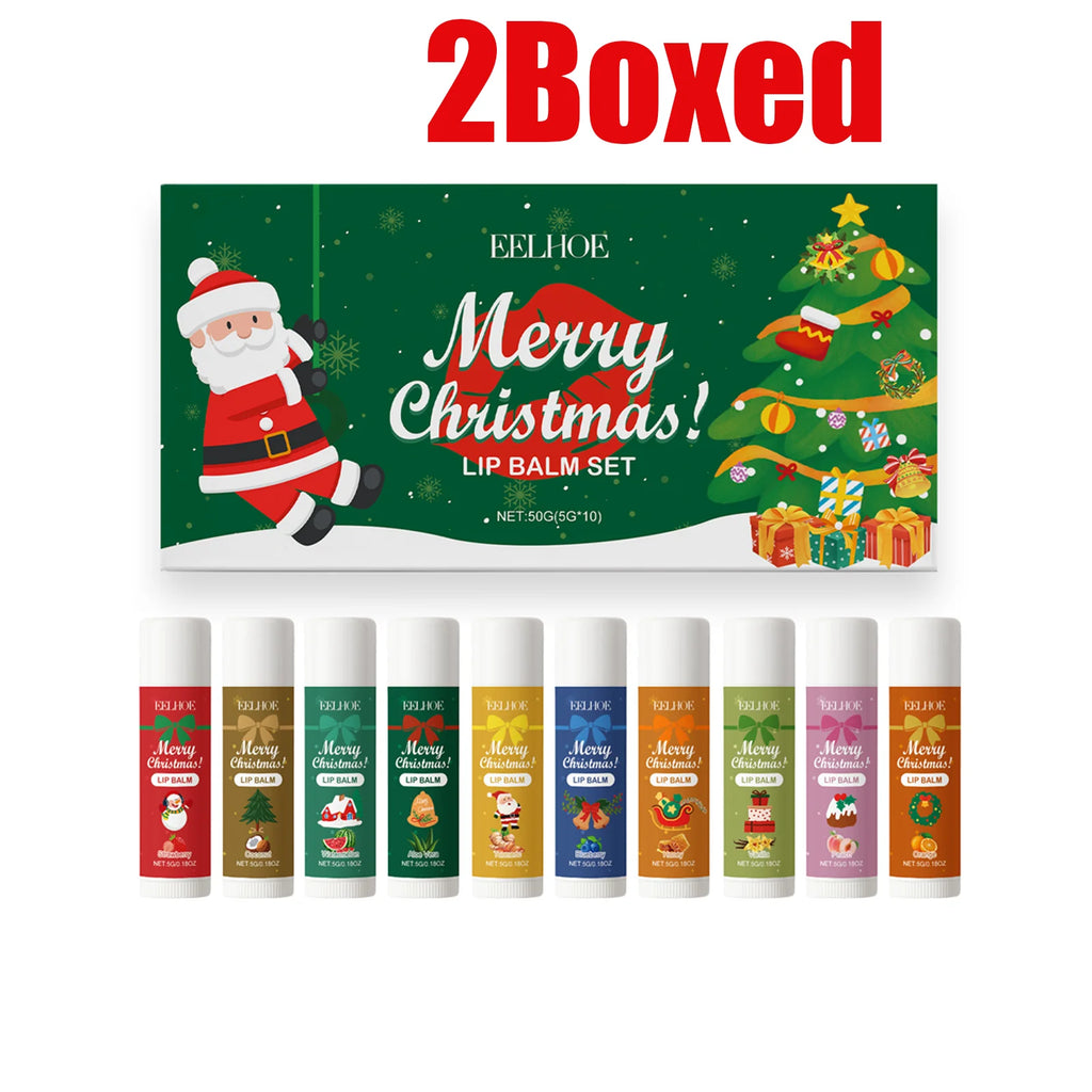 Eelhoe 10-Piece Christmas Lip Balm Gift Set – 10 Flavors Lip Balm Gift Set Oasis Select 2 Sets