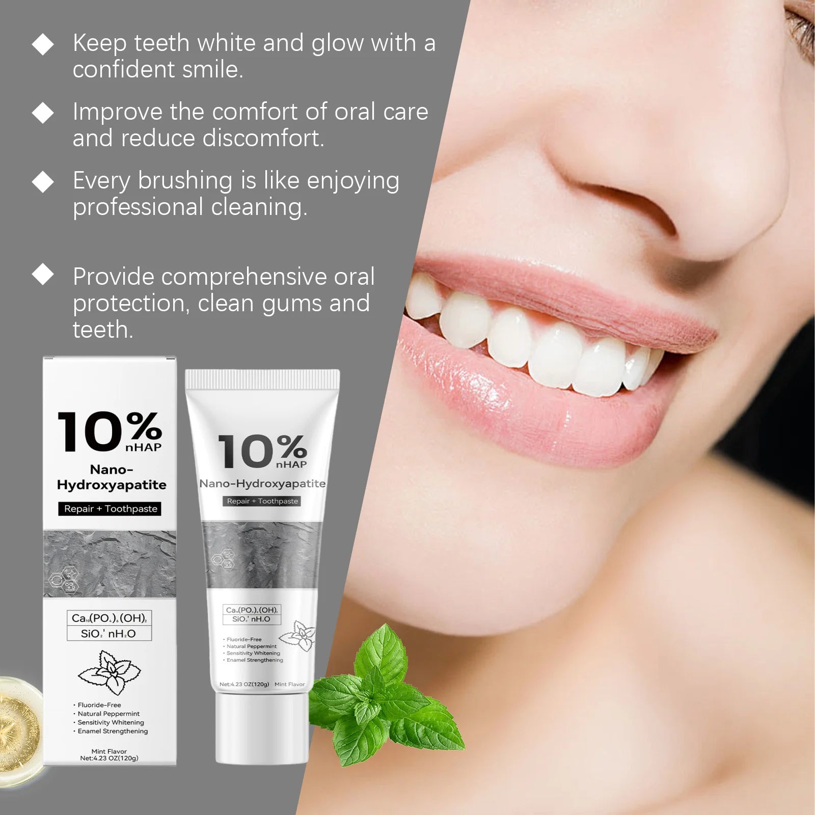 Teeth Brighten Repairing Toothpaste Enhance Tooth Enamel Relieve Gum Discomfort Removing Dental Plaque Fresh Breath Toothpaste Oasis Select