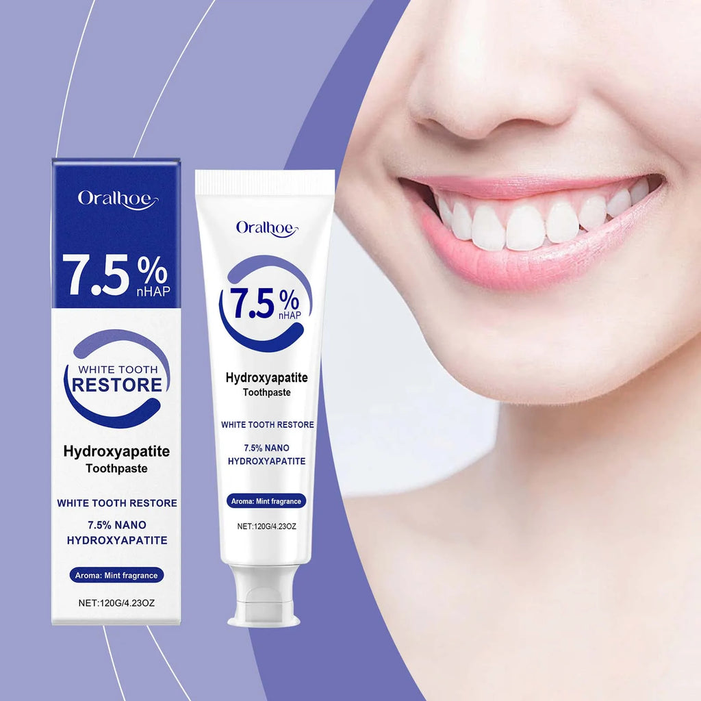 7.5% Hydroxyapatite Toothpaste for Sensitive Teeth - Enamel Protection & Strengthening, Fluoride-Free, Gentle & Effective Formul Oasis Select