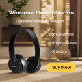 Foldable Bluetooth Headphones Wireless Overhead Earphones with Microphone Volume Control for iPhone And Android Game Headset Oasis Select Black