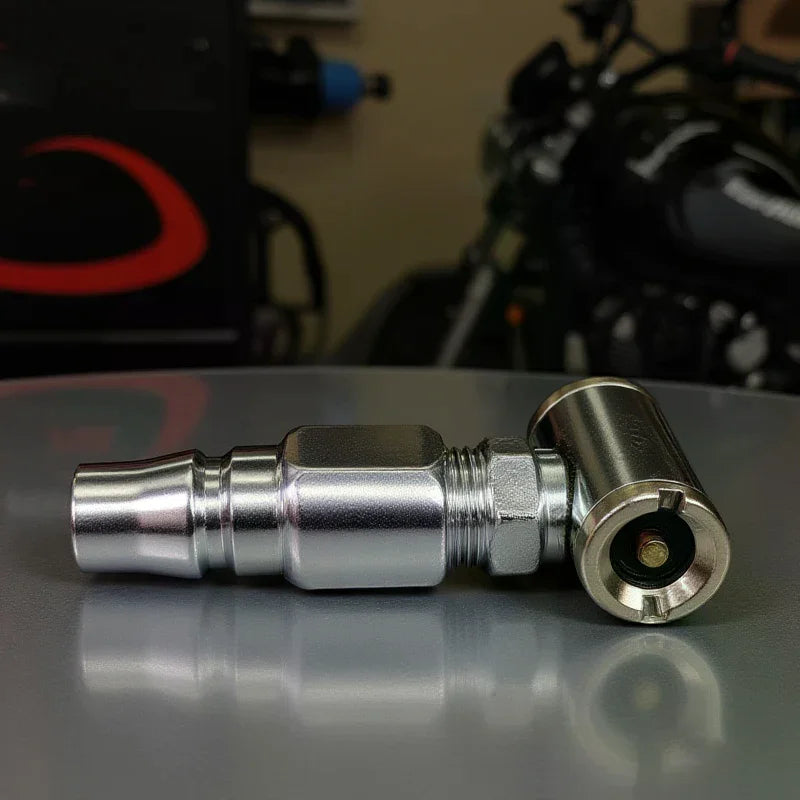 Multifuncton Inflatable Nozzle Quick Connect Replacement Single/Double Head Sliver Motorcycle Tire Inflator Adapter Oasis Select
