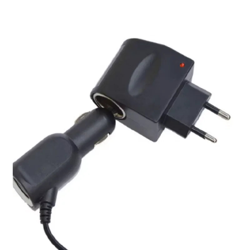 220V AC To 12V EU Plug Converter Car Cigarette Lighter Adapter Wall Power Socket Plug Adapter Auto Converter Car Accessory Oasis Select