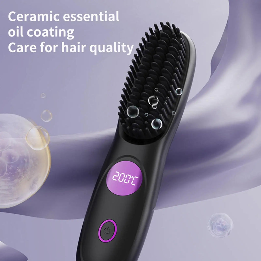 Cordless USB Rechargeable Ceramic Hair Straightener Comb Cordless Hair Straightener Oasis Select