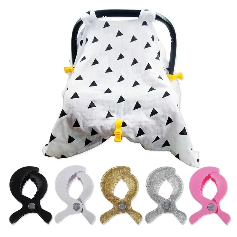 4/2PCS Baby Stroller Clamp Alligator Clip Pram Peg Portable Stroller Hook Baby Car Seat Clips Toddler Baby Stroller Accessories Oasis Select