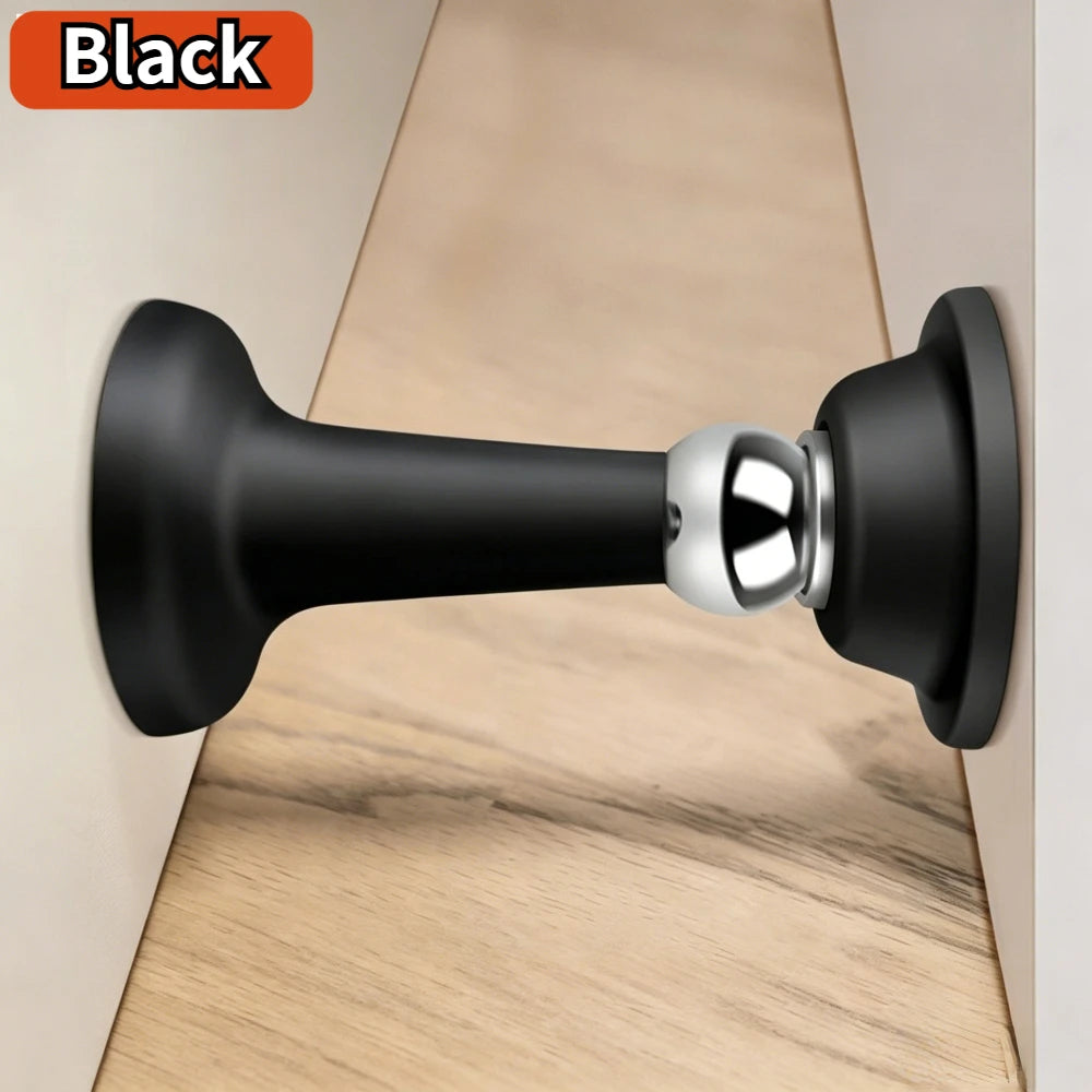 Silicone Anti-collision Door Stopper Strong Magnetic Silent No Punching Wall Floor Compatible Door Holder Oasis Select black