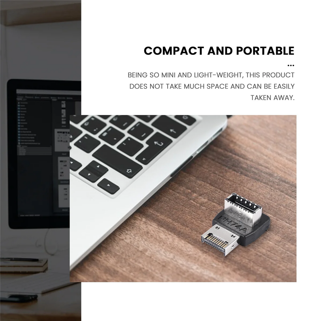 Computer Motherboard Type-E USB 3.1 Type-E Interface 90 Degree Steering Elbow Front Type-C Installed Adapter(PH74A) Oasis Select