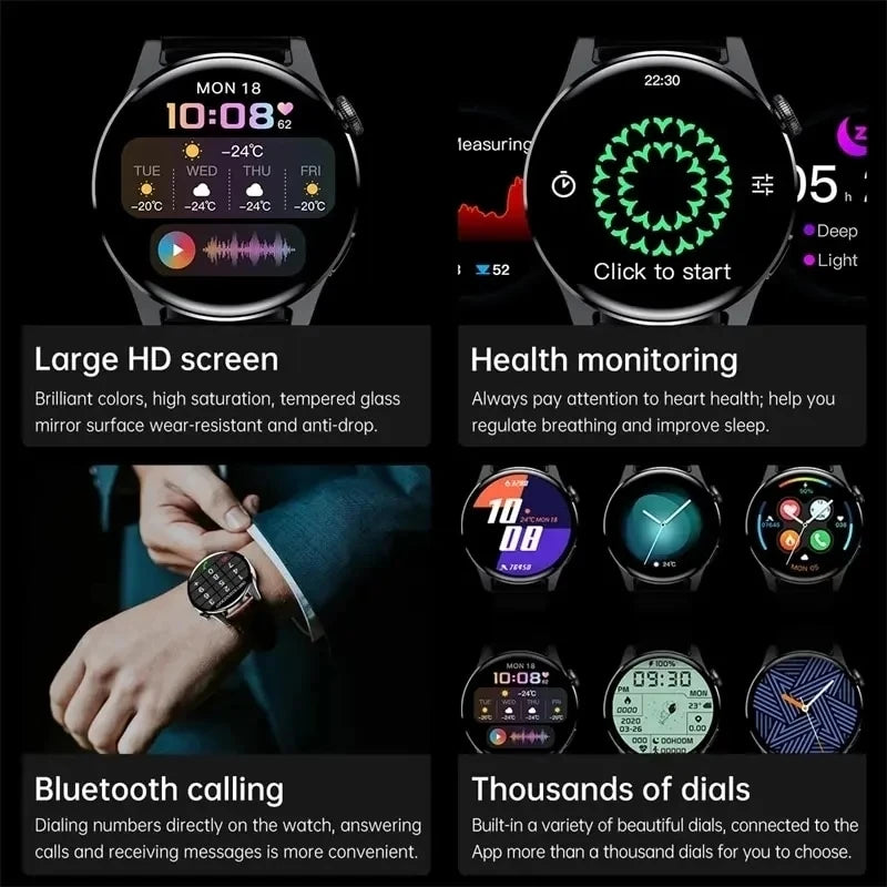 Men's GPS Smartwatch 1.52" AMOLED BT Calls NFC IP68 Waterproof