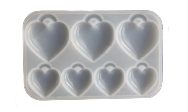 3D Heart Pendant Silicone Mold – Sturdy Easy-Release Resin Jewelry Craft Kit for DIY Charms, Valentine’s Day, New Year Oasis Select 1pcs