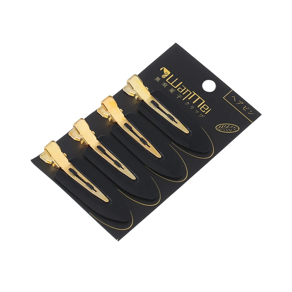 4 Pcs Seamless No Crease Barrettes Makeup Clip No Bend Hair Clip Professional Salon Styling Fixed hairpin Woman Man Hairdressing Oasis Select 1