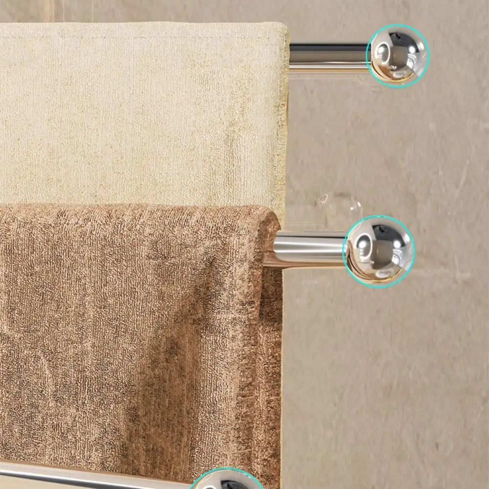 3/4/5 Bar Rotating Suction Cup Towel Rack | Foldable Hanger