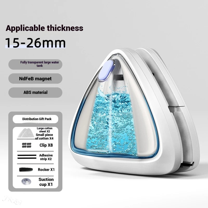 1pc Double-sided Water Storage Glass Wipers Housekeeping Double-layer Glass Wipers Household High-rise Magnetic Glass Wipers Oasis Select 15-26mm