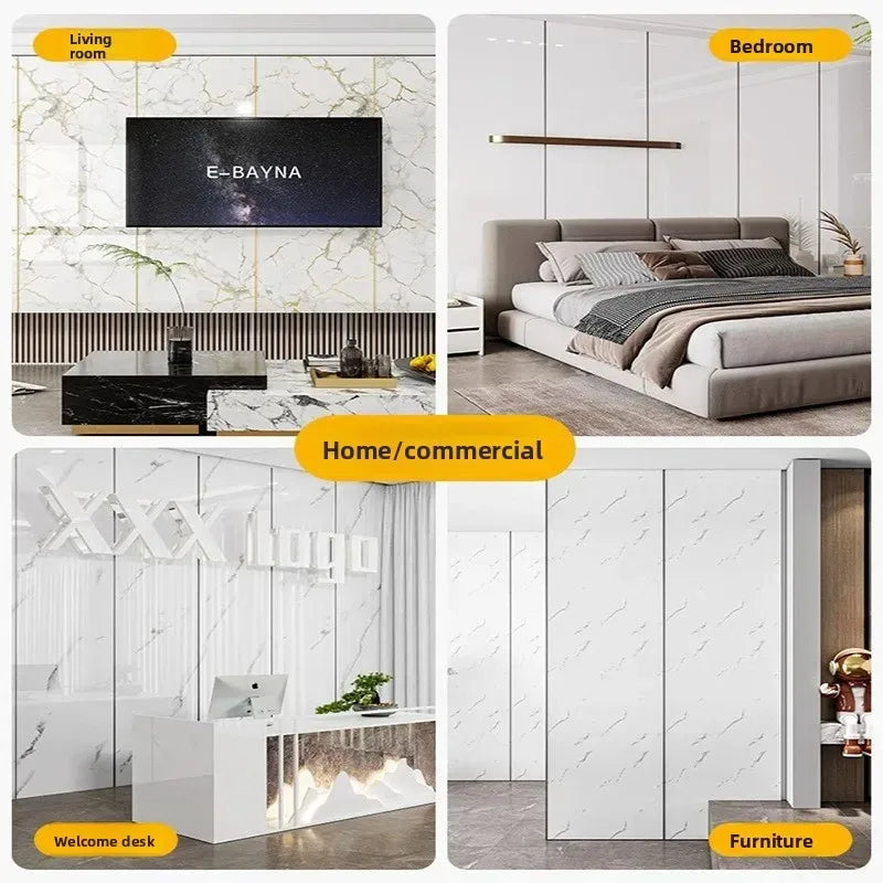 Self Adhesive Thick Wallpaper Marble Effect Wall Sticker Waterproof Wall Covering for Living Room Bedroom Home Decoration Oasis Select